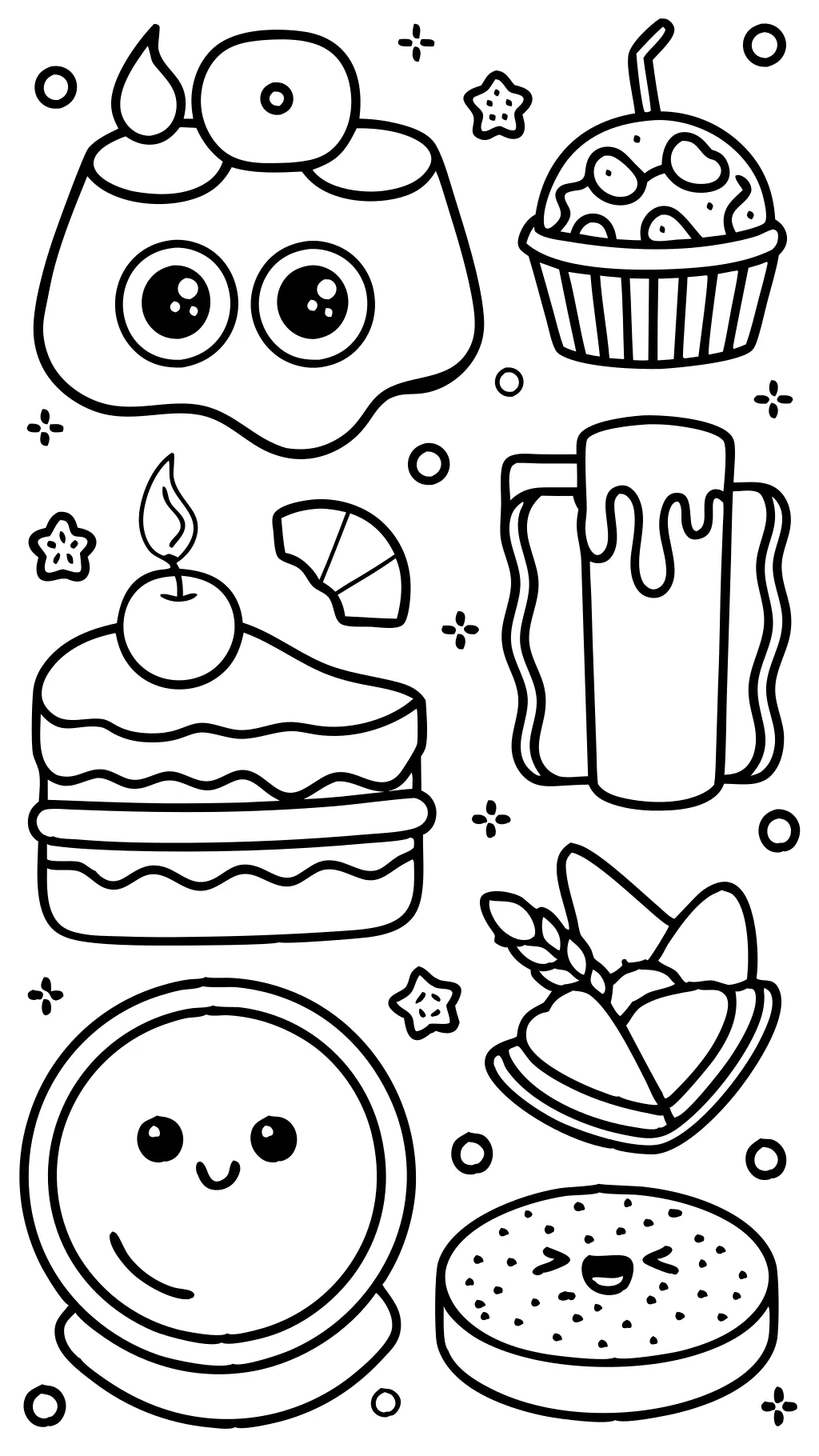 coloring pages breakfast food